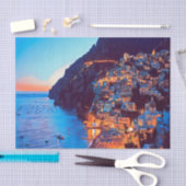 ldp POSITANO Amalfi Küste - Sonnenuntergang durch  Seidenpapier (Handwerk)