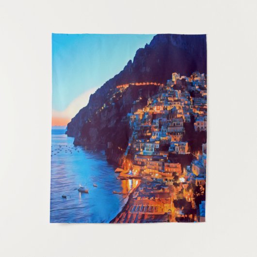 ldp POSITANO Amalfi Küste - Sonnenuntergang durch Wandteppich (Vorderseite)