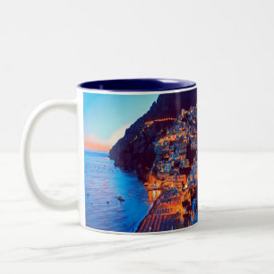ldp POSITANO Amalfi Küste - Sonnenuntergang durch Zweifarbige Tasse