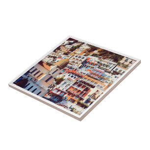 ldp POSITANO - Stadt - Kirche Santa Maria Assunta  Fliese