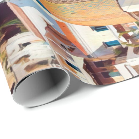 ldp POSITANO - Stadt - Kirche Santa Maria Assunta  Geschenkpapier (Rolleneckpunkt)