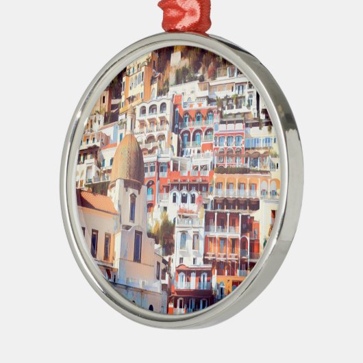 ldp POSITANO - Stadt - Kirche Santa Maria Assunta Ornament Aus Metall (Links)