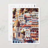 ldp POSITANO - Stadt - Kirche Santa Maria Assunta  Postkarte (Vorne/Hinten)