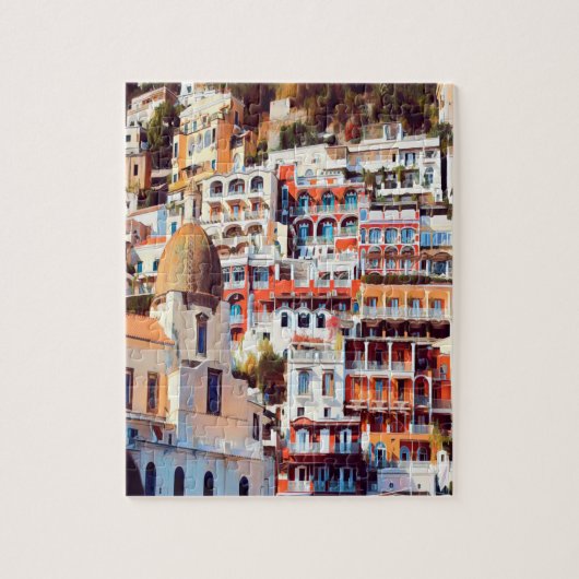 ldp POSITANO - Stadt - Kirche Santa Maria Assunta Puzzle (Vertikal)