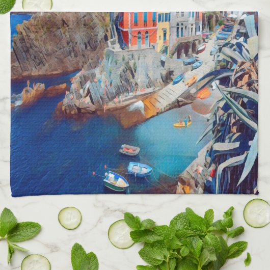 ldp RIOMAGGIORE - Cinque Terre - Geschirrtuch (Gefaltet)