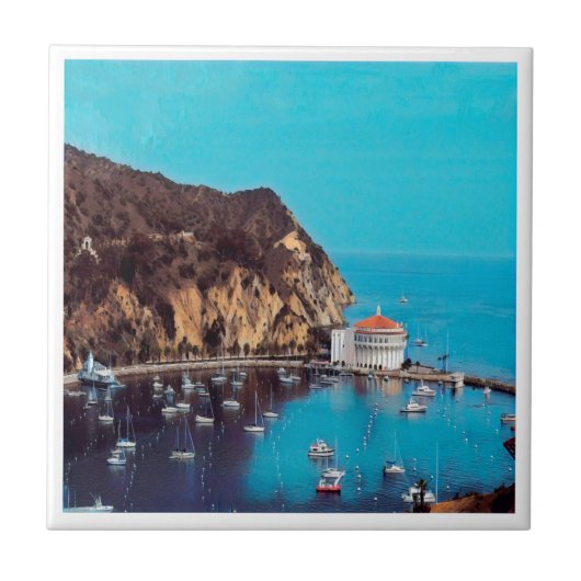 ldp SANTA CATALINA INSEL - Hafen - Fliese (Vorderseite)