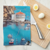 ldp SANTA CATALINA INSEL - Hafen - Geschirrtuch (Viertel Falte)