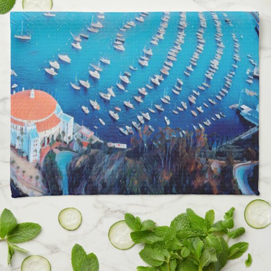 ldp SANTA CATALINA Island - Kalifornien - Hafen Geschirrtuch (Gefaltet)