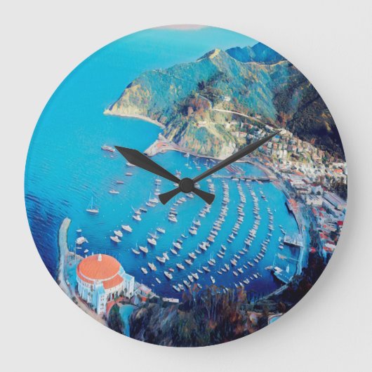 ldp SANTA CATALINA Island - Kalifornien - Hafen Große Wanduhr (Vorderseite)