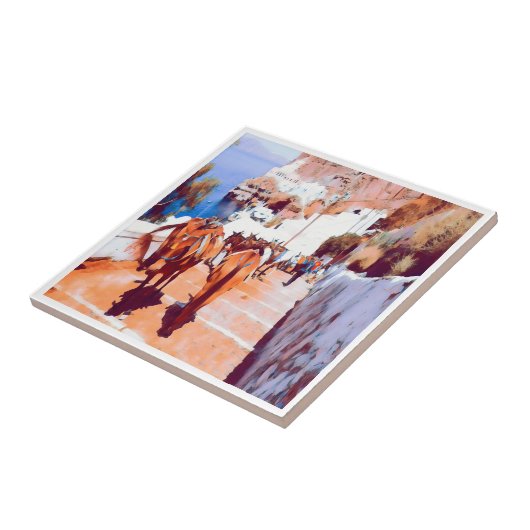 ldp SANTORINI - Donkey trail - Fira - Fliese (Seite)