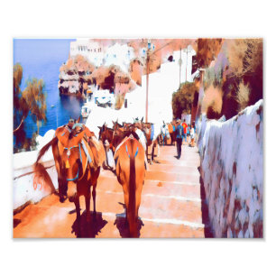 ldp SANTORINI - Donkey trail - Fira - Fotodruck
