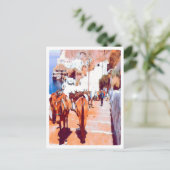 ldp SANTORINI - Donkey trail - Fira - Postkarte (Stehend Vorderseite)