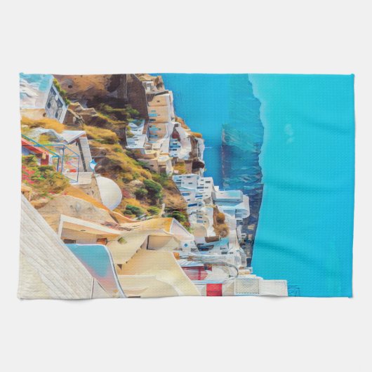 ldp SANTORINI - Panorama - Geschirrtuch (Horizontal)