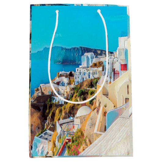 ldp SANTORINI - Panorama - Mittlere Geschenktüte (Vorderseite)