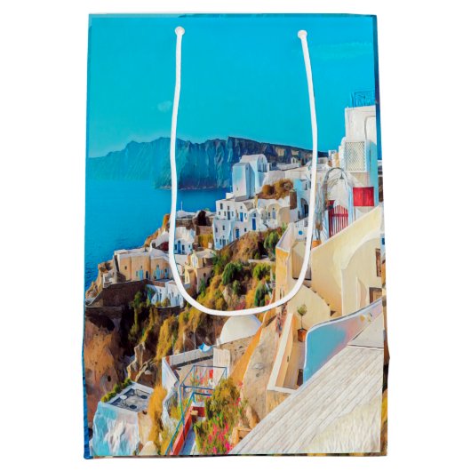 ldp SANTORINI - Panorama - Mittlere Geschenktüte (Rückseite)