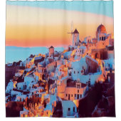 ldp SANTORINI - Panorama - nach Nacht - Duschvorhang (Vorderseite)