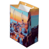 ldp SANTORINI - Panorama - nach Nacht - Mittlere Geschenktüte (Vorderseite Schrägansicht)