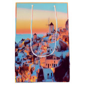 ldp SANTORINI - Panorama - nach Nacht - Mittlere Geschenktüte (Rückseite)