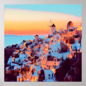 ldp SANTORINI - Panorama - nach Nacht - Poster (Vorne)