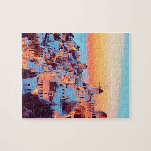 ldp SANTORINI - Panorama - nach Nacht - Puzzle (Horizontal)