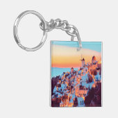 ldp SANTORINI - Panorama - nach Nacht - Schlüsselanhänger (Vorderseite links)