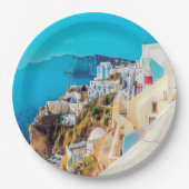 ldp SANTORINI - Panorama - Pappteller (Vorderseite)