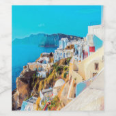 ldp SANTORINI - Panorama - Weinetikett (Einzelnes Label)