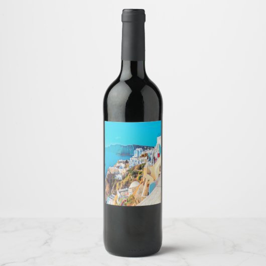 ldp SANTORINI - Panorama - Weinetikett (Vorderseite)