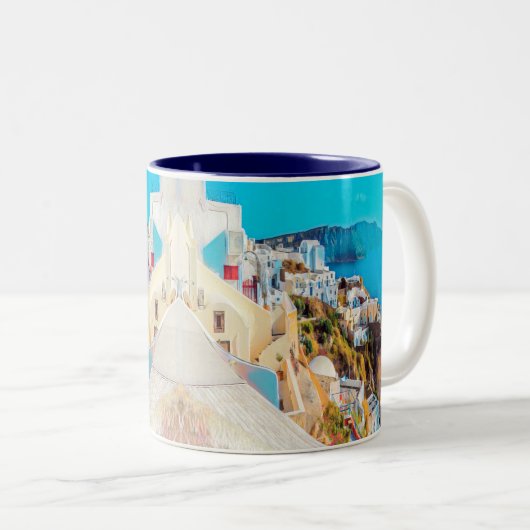 ldp SANTORINI - Panorama - Zweifarbige Tasse (VorderseiteRechts)
