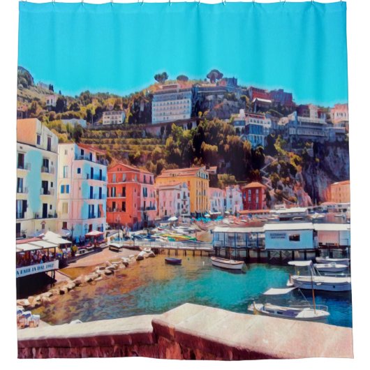 ldp SORRENTO - Panorama - Strand - Duschvorhang (Vorderseite)