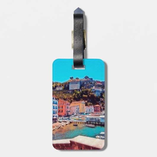ldp SORRENTO - Panorama - Strand - Gepäckanhänger (Rückseite vertikal)