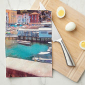 ldp SORRENTO - Panorama - Strand - Geschirrtuch (Viertel Falte)