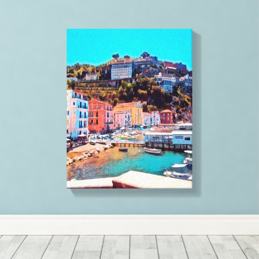 ldp SORRENTO - Panorama - Strand - Leinwanddruck (Insitu (Holzboden))