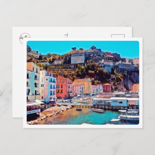 ldp SORRENTO - Panorama - Strand - Postkarte (Vorne/Hinten)