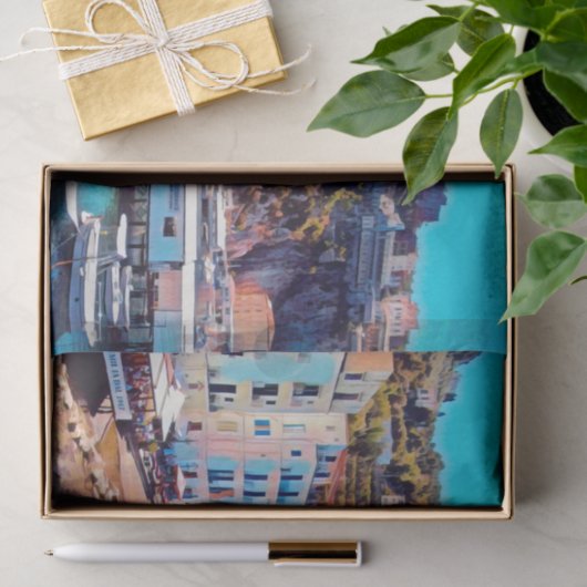ldp SORRENTO - Panorama - Strand - Seidenpapier (Geschenk)