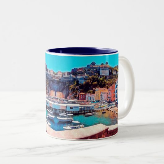 ldp SORRENTO - Panorama - Strand - Zweifarbige Tasse (VorderseiteRechts)