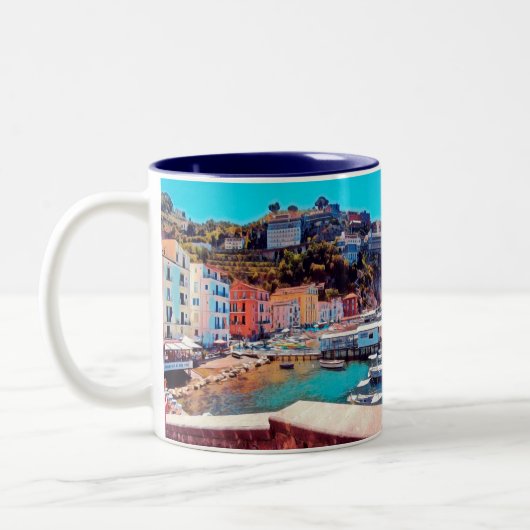 ldp SORRENTO - Panorama - Strand - Zweifarbige Tasse (Links)