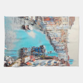 ldp VENICE - Aussicht auf den Canale Grande von Ri Geschirrtuch (Horizontal)