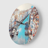 ldp VENICE - Blick auf den Canale Grande von Rialt Große Wanduhr (Winkel)