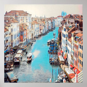 ldp VENICE - Blick auf den Canale Grande von Rialt Poster