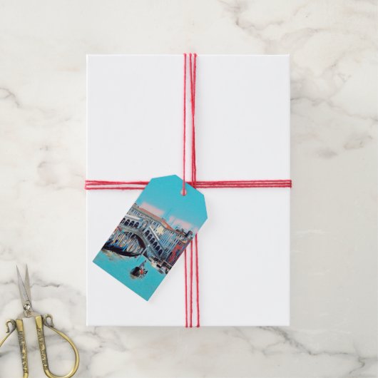 ldp VENICE - Gondeln - Rialto - Geschenkanhänger (Mit Garn)