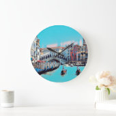 ldp VENICE - Gondeln - Rialto - Große Wanduhr (Zuhause)