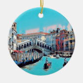 ldp VENICE - Gondeln - Rialto - Keramik Ornament (Vorne)