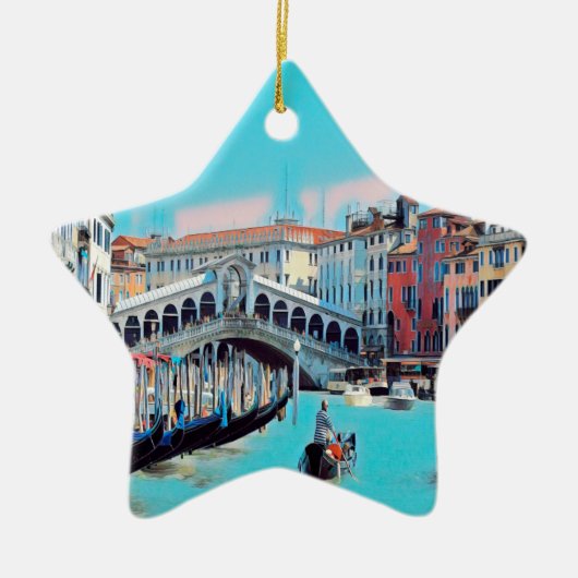 ldp VENICE - Gondeln - Rialto - Keramik Ornament (Vorne)