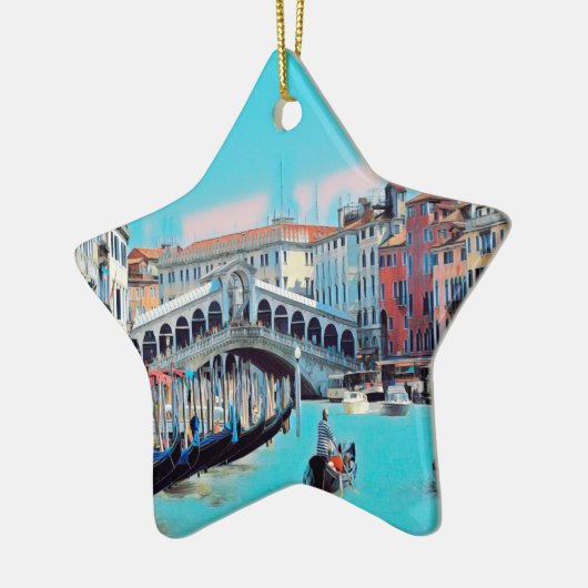 ldp VENICE - Gondeln - Rialto - Keramik Ornament (Links)