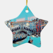 ldp VENICE - Gondeln - Rialto - Keramik Ornament (Hinten)