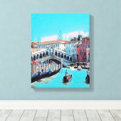 ldp VENICE - Gondeln - Rialto - Leinwanddruck (Insitu (Holzboden))