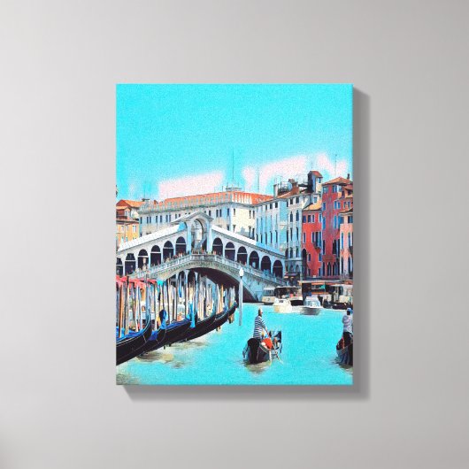 ldp VENICE - Gondeln - Rialto - Leinwanddruck (Vorderseite)