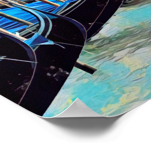 ldp VENICE - Gondeln - Rialto - Poster (Ecke)