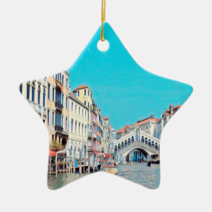 ldp VENICE - Grand Canal - Rialto Beach - Keramik Ornament